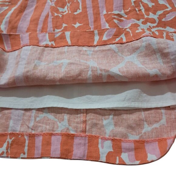 Lilly Pulitzer Target Dress Womens 2 Orange Mini Giraffe Linen Tropical Vacation - Picture 9 of 12